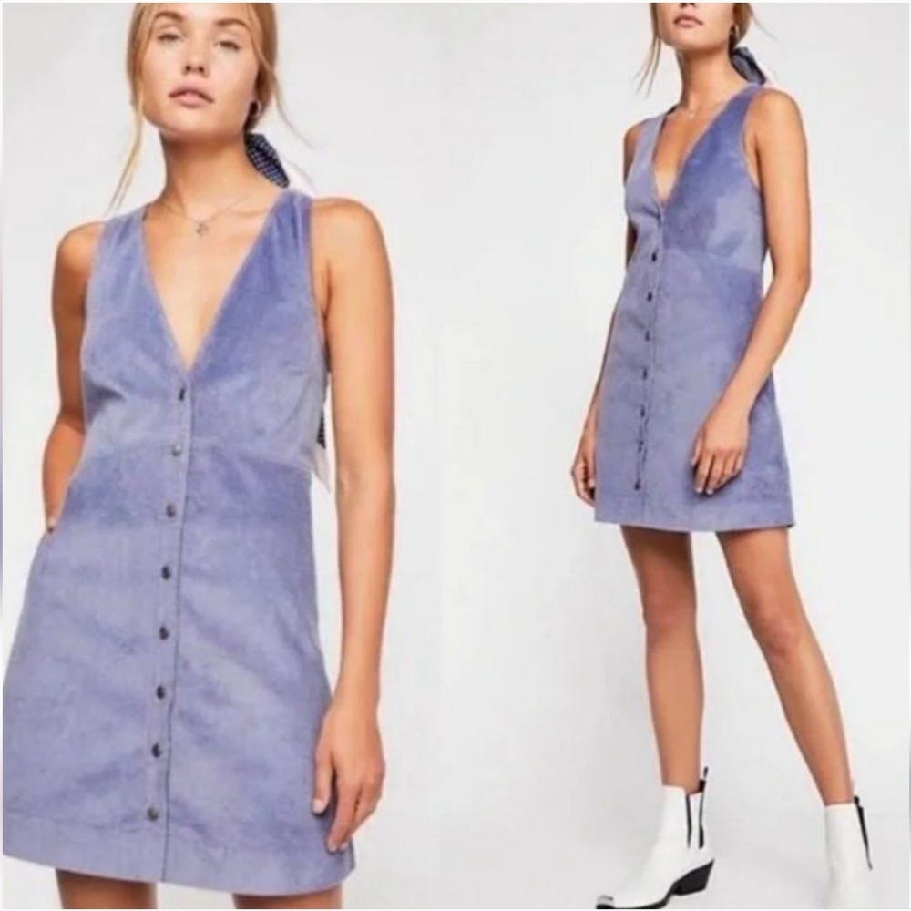 🌈 Free People Rolling Thunder Corduroy Dress